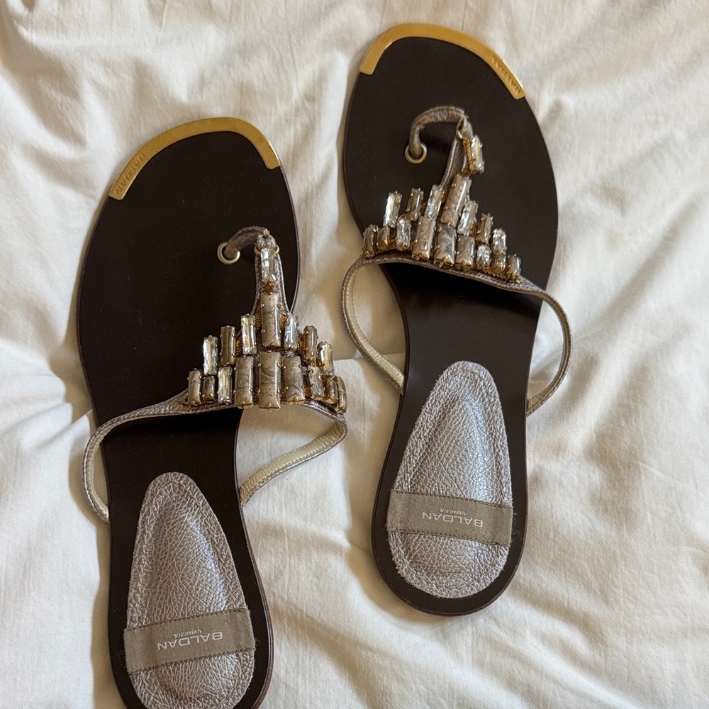 Baldan Made in Italy Chic Sandals with Silver Accents